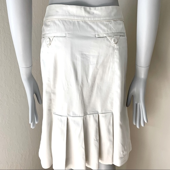 MARC BY MARC JACOBS Pencil Skirt With Pleats on Back 100% Cotton Sateen White - Picture 4 of 13